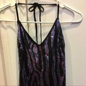 Purple Sequins Top